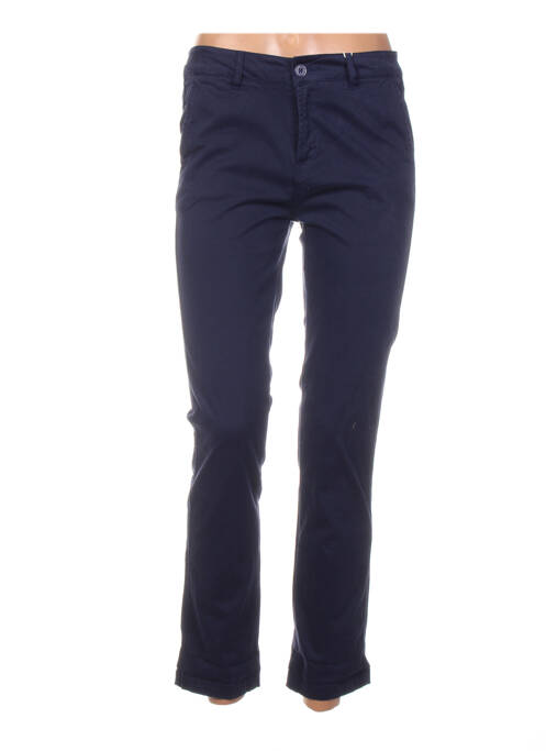 Pantalon droit bleu C'EST BEAU LA VIE pour femme