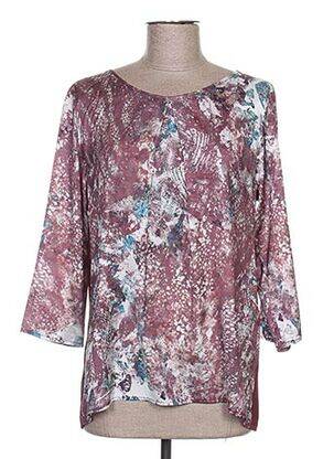 Blouse imprimé fantaisie manches 3/4 rouge DIANE LAURY femme