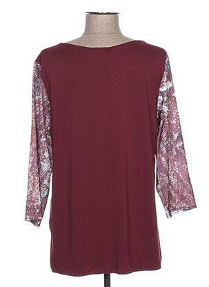 Blouse imprimé fantaisie manches 3/4 rouge DIANE LAURY femme