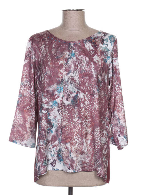 Blouse imprimé fantaisie manches 3/4 rouge DIANE LAURY femme