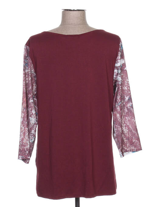Blouse imprimé fantaisie manches 3/4 rouge DIANE LAURY femme