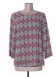 Blouse col rond manches 3/4 rouge C'EST BEAU LA VIE femme