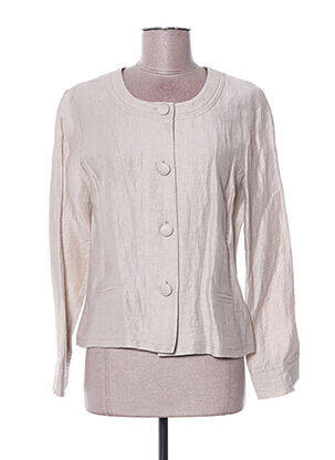 Veste casual col rond beige DIANE LAURY femme