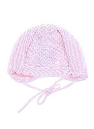Bonnet fermeture liens à nouer rose MAXIMO fille
