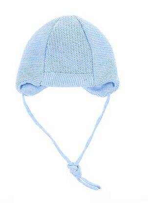 Bonnet fermeture liens à nouer bleu MAXIMO garçon