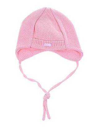 Bonnet fermeture liens à nouer rose MAXIMO fille