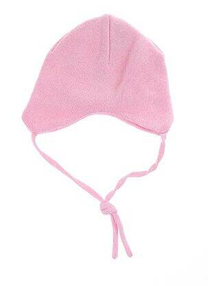 Bonnet fermeture liens à nouer rose MAXIMO fille