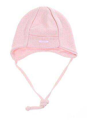 Bonnet fermeture liens à nouer rose MAXIMO fille