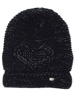 Bonnet maille grosse maille noir MAXIMO fille