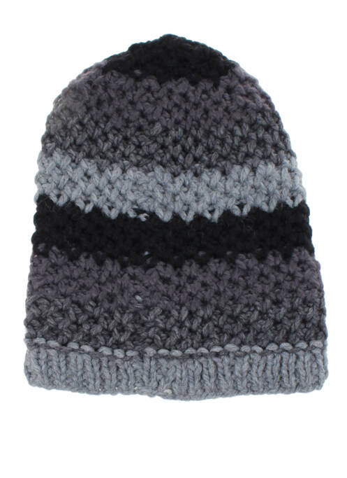 Bonnet finition bords-côtes gris MAXIMO fille