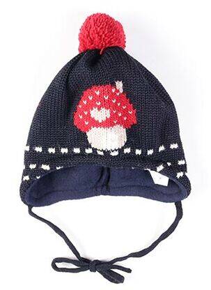 Bonnet imprimé fantaisie noir MAXIMO fille