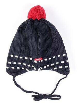 Bonnet imprimé fantaisie noir MAXIMO fille