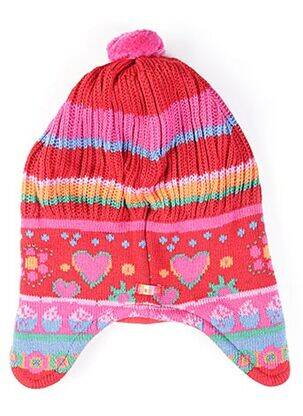 Bonnet imprimé fantaisie rouge MAXIMO fille
