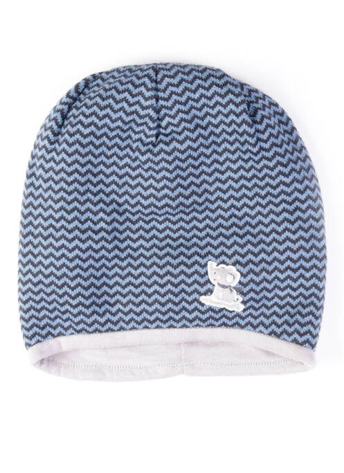 Bonnet imprimé fantaisie bleu MAXIMO garcon