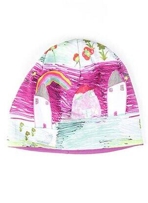 Bonnet imprimé fantaisie violet MAXIMO fille