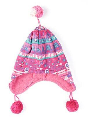 Bonnet imprimé fantaisie rose MAXIMO fille