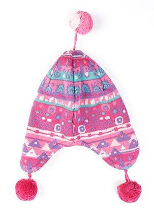 Bonnet imprimé fantaisie rose MAXIMO fille