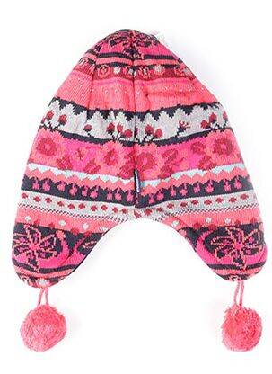 Bonnet imprimé fantaisie rouge MAXIMO fille
