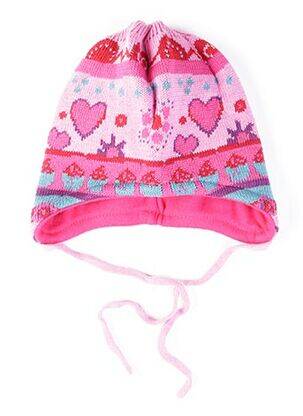Bonnet imprimé fantaisie rose MAXIMO fille