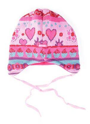 Bonnet imprimé fantaisie rose MAXIMO fille