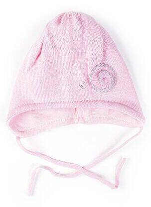 Bonnet fermeture liens à nouer rose MAXIMO fille