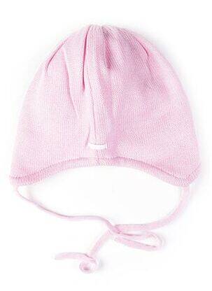Bonnet fermeture liens à nouer rose MAXIMO fille