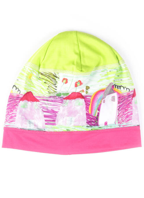 Bonnet empiècements vert MAXIMO fille