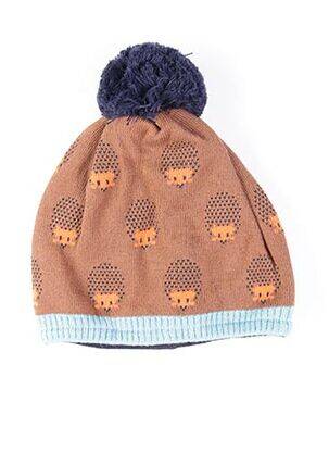 Bonnet imprimé fantaisie marron MAXIMO garçon