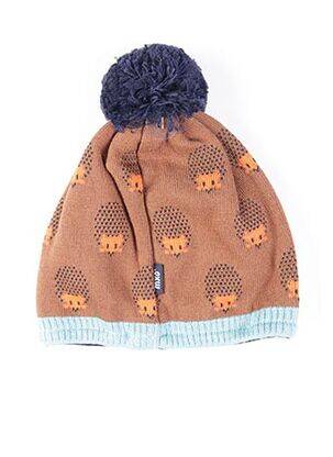 Bonnet imprimé fantaisie marron MAXIMO garçon