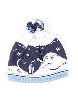 Bonnet imprimé fantaisie bleu MAXIMO garçon