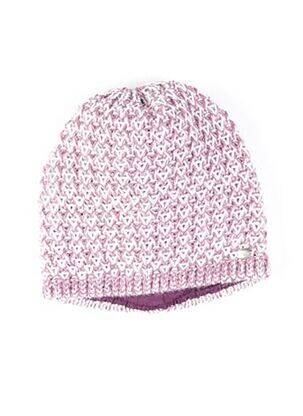 Bonnet finition bords-côtes violet MAXIMO fille
