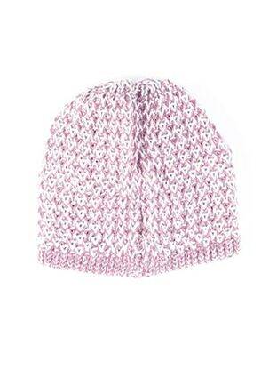 Bonnet finition bords-côtes violet MAXIMO fille