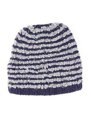 Bonnet finition bords-côtes bleu MAXIMO garçon
