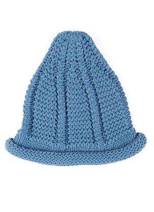 Bonnet maille grosse maille bleu MAXIMO garçon