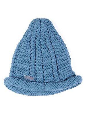 Bonnet maille grosse maille bleu MAXIMO garçon