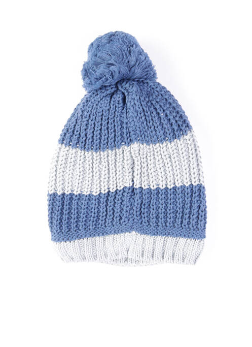Bonnet imprimé fantaisie bleu MAXIMO garcon