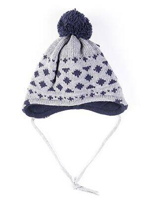 Bonnet imprimé fantaisie gris MAXIMO garçon