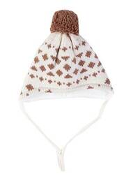 Bonnet fermeture liens à nouer marron MAXIMO enfant