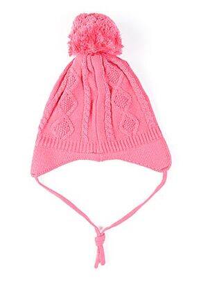 Bonnet fermeture liens à nouer rose MAXIMO fille