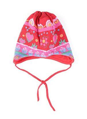 Bonnet imprimé fantaisie rouge MAXIMO fille