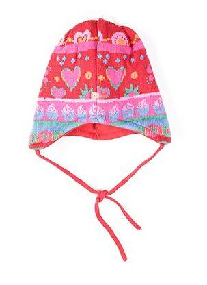Bonnet imprimé fantaisie rouge MAXIMO fille