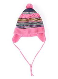 Bonnet fermeture liens à nouer rose MAXIMO fille