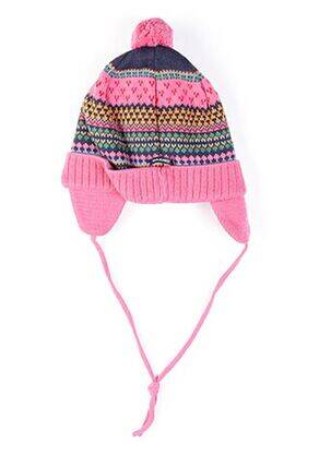 Bonnet imprimé fantaisie rose MAXIMO fille