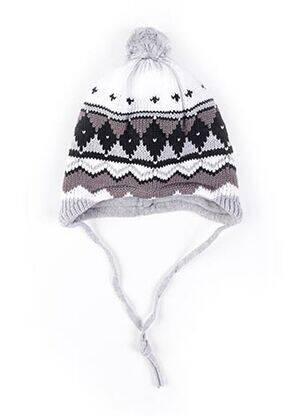 Bonnet imprimé fantaisie blanc MAXIMO garçon