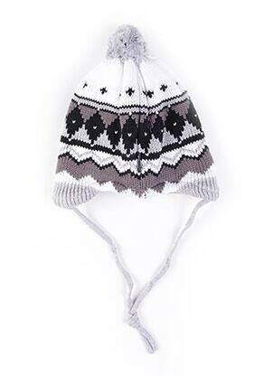 Bonnet imprimé fantaisie blanc MAXIMO garçon