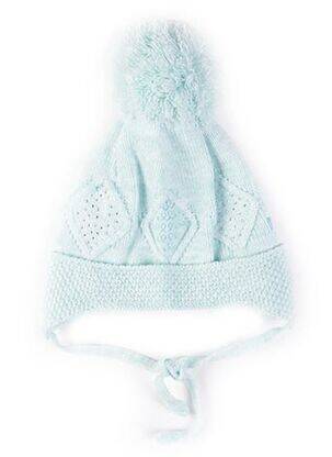 Bonnet fermeture liens à nouer bleu MAXIMO fille