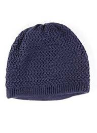 Bonnet finition bords-côtes bleu MAXIMO garcon