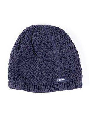 Bonnet finition bords-côtes bleu MAXIMO garçon