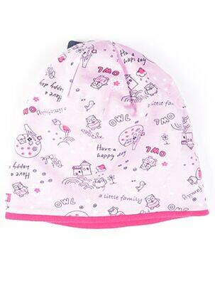 Bonnet imprimé fantaisie rose MAXIMO fille
