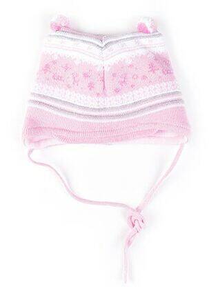 Bonnet imprimé fantaisie rose MAXIMO fille